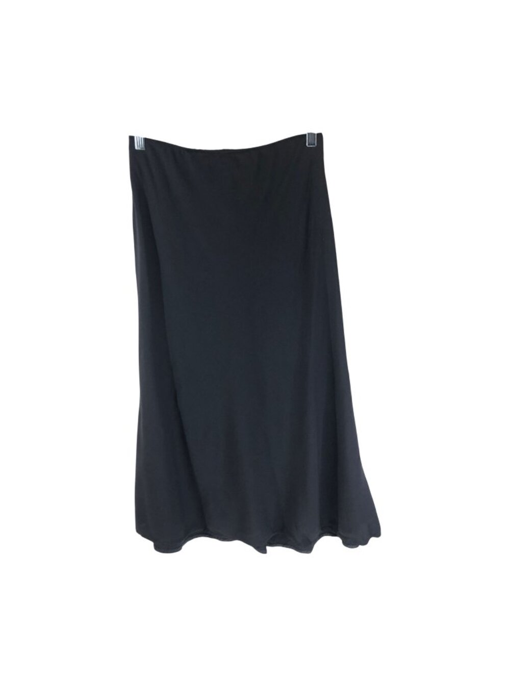 Eileen Fisher Black Wool Midi Skirt S Made In USA Minimalist Capsule Wardrobe